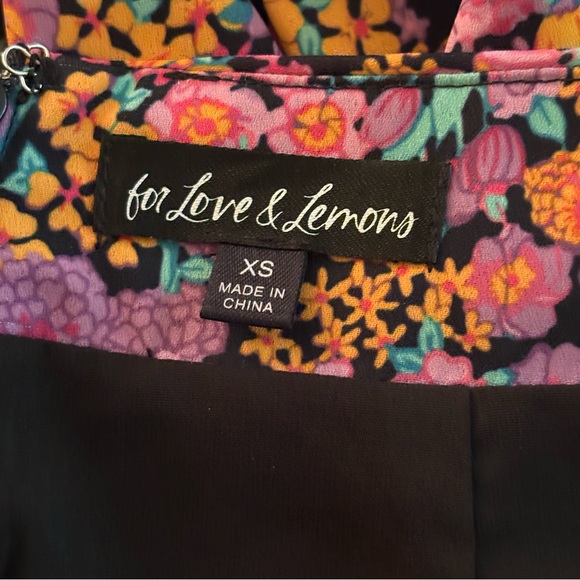 For Love & Lemons Floral Ruched Mini Skirt - Picture 4 of 8